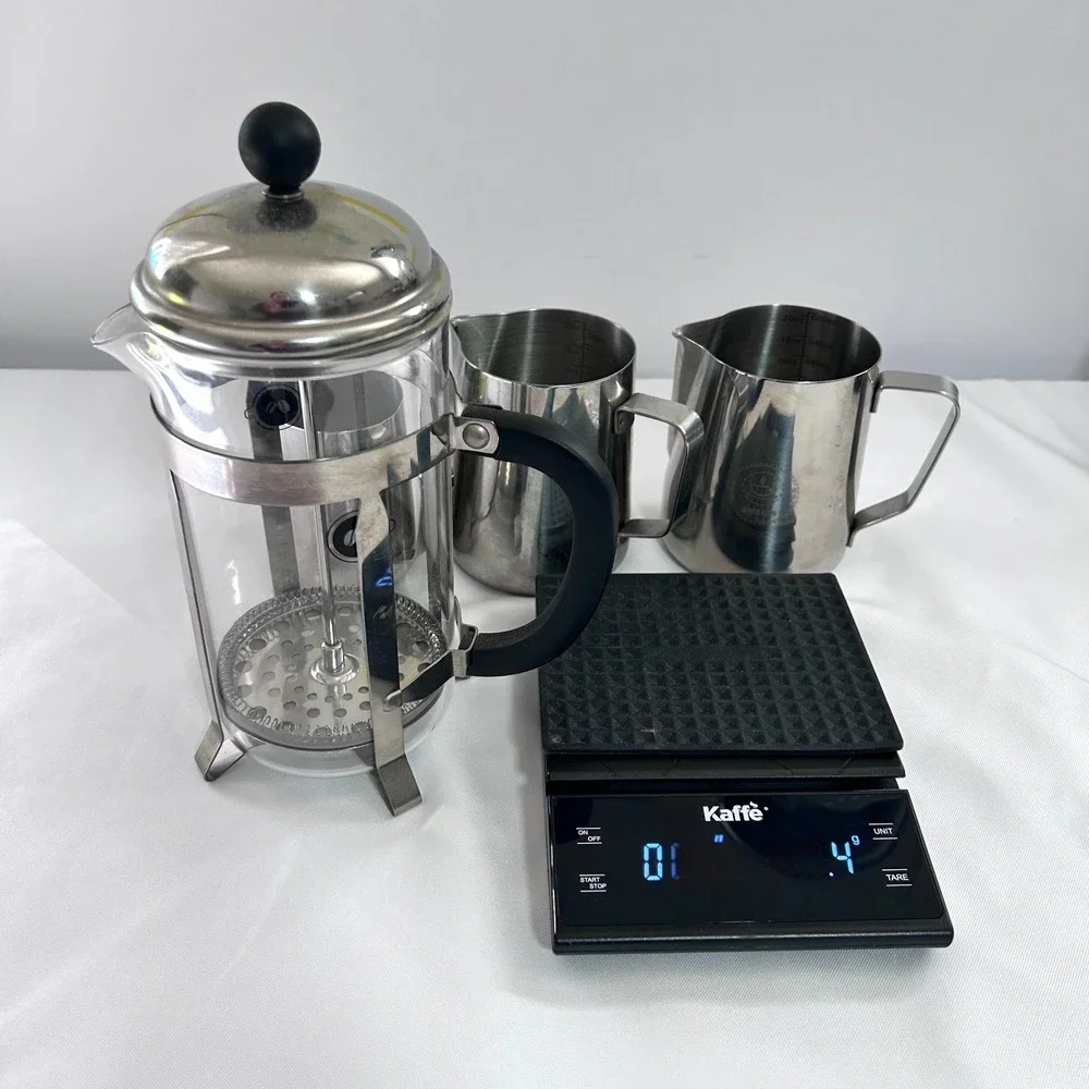 LOT of 8 Barista Tools French Press Coffee Milk Frothing Tamper‎ Art Coffee Book